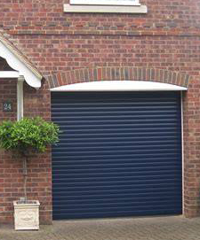 Black garage door